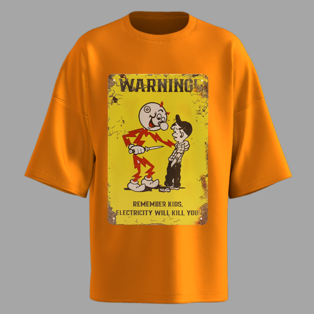 Electricity Will Kill You – Vintage Warning Tee
