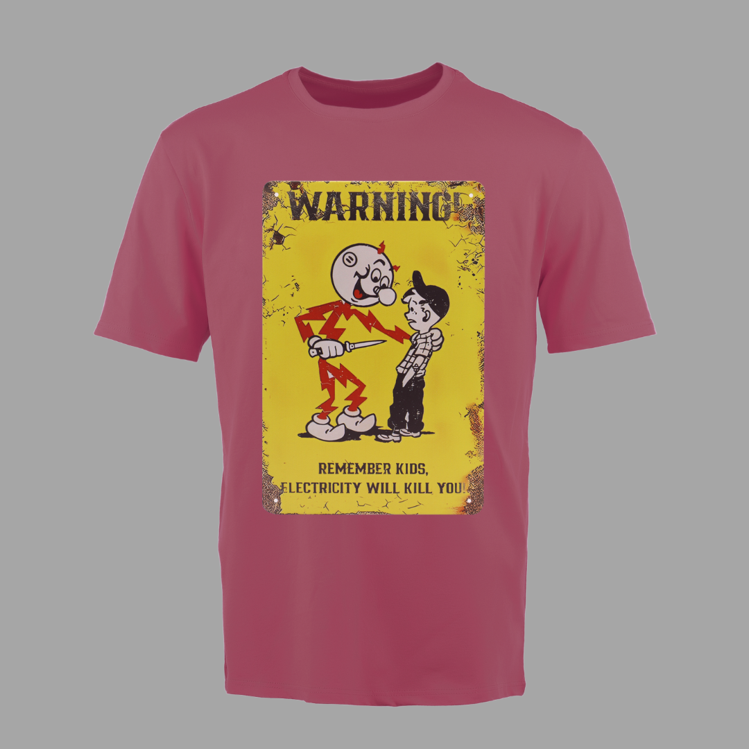 Electricity Will Kill You – Vintage Warning Tee